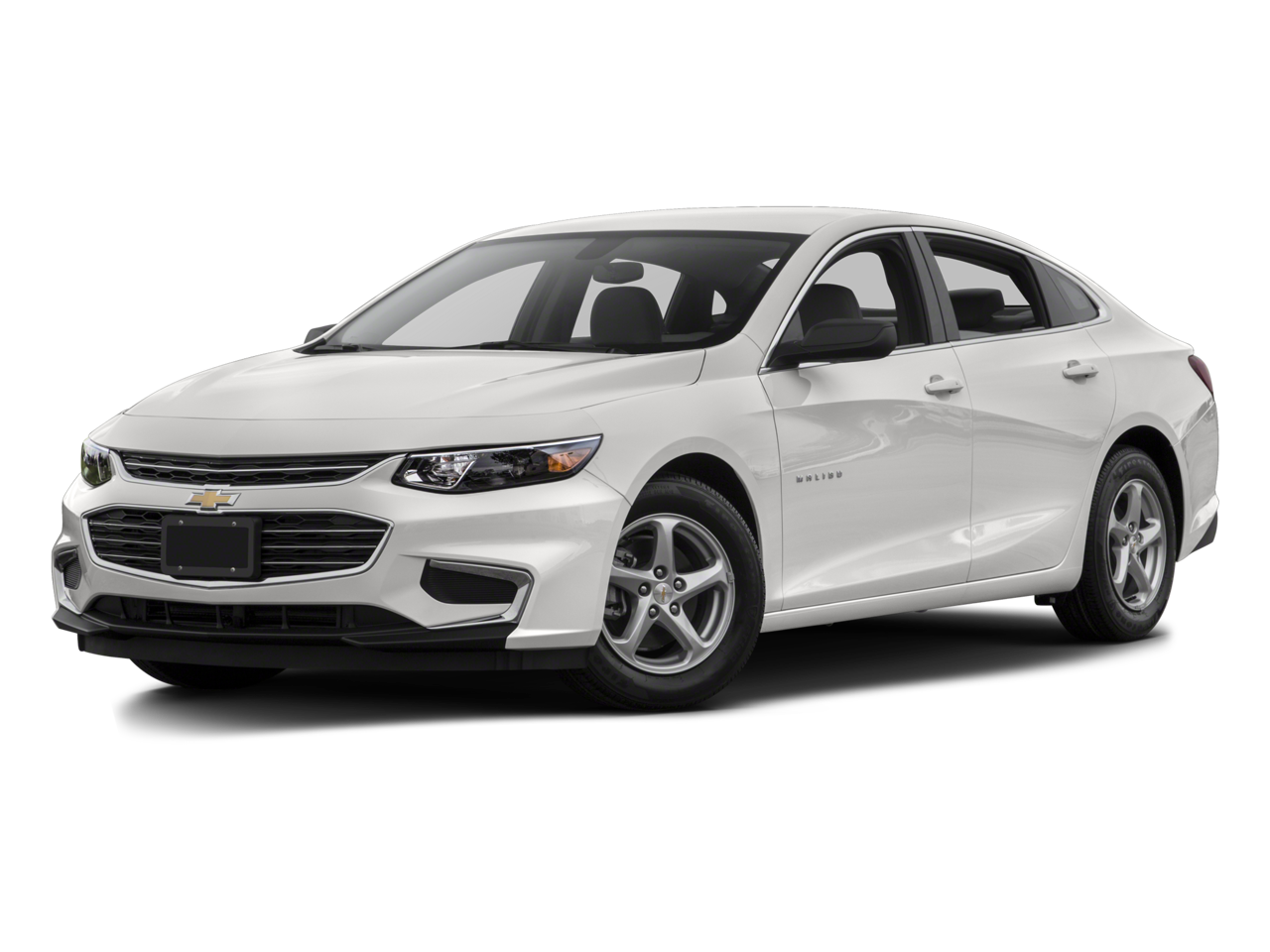 2016 Chevrolet Malibu LS in Summit White — front three-quarter view