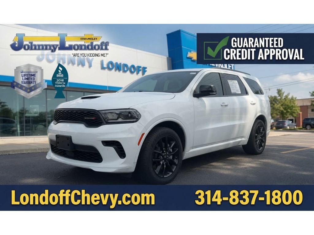 2024 Dodge Durango GT Plus in White — front three-quarter view