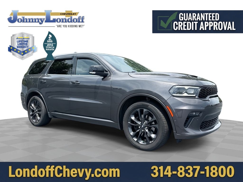 2021 Dodge Durango R/T AWD in Gray — front three-quarter view