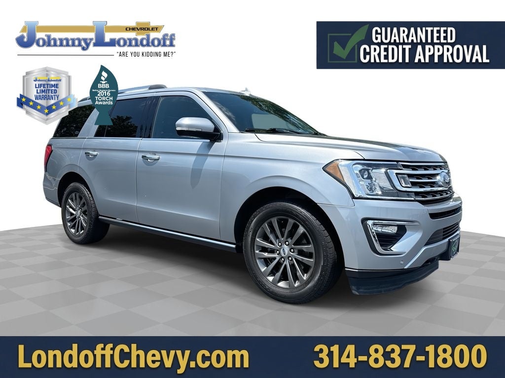 2020 Ford Expedition Limited in Silver — front three-quarter view