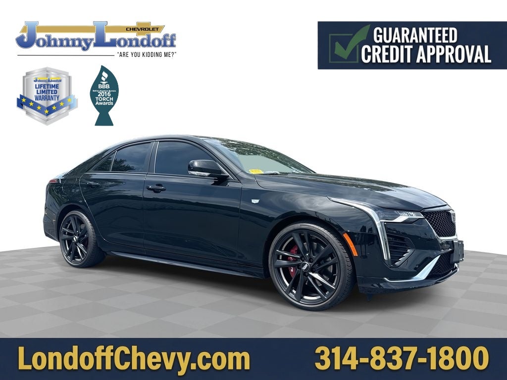 2024 Cadillac CT4 Sport in Black Raven — front three-quarter view