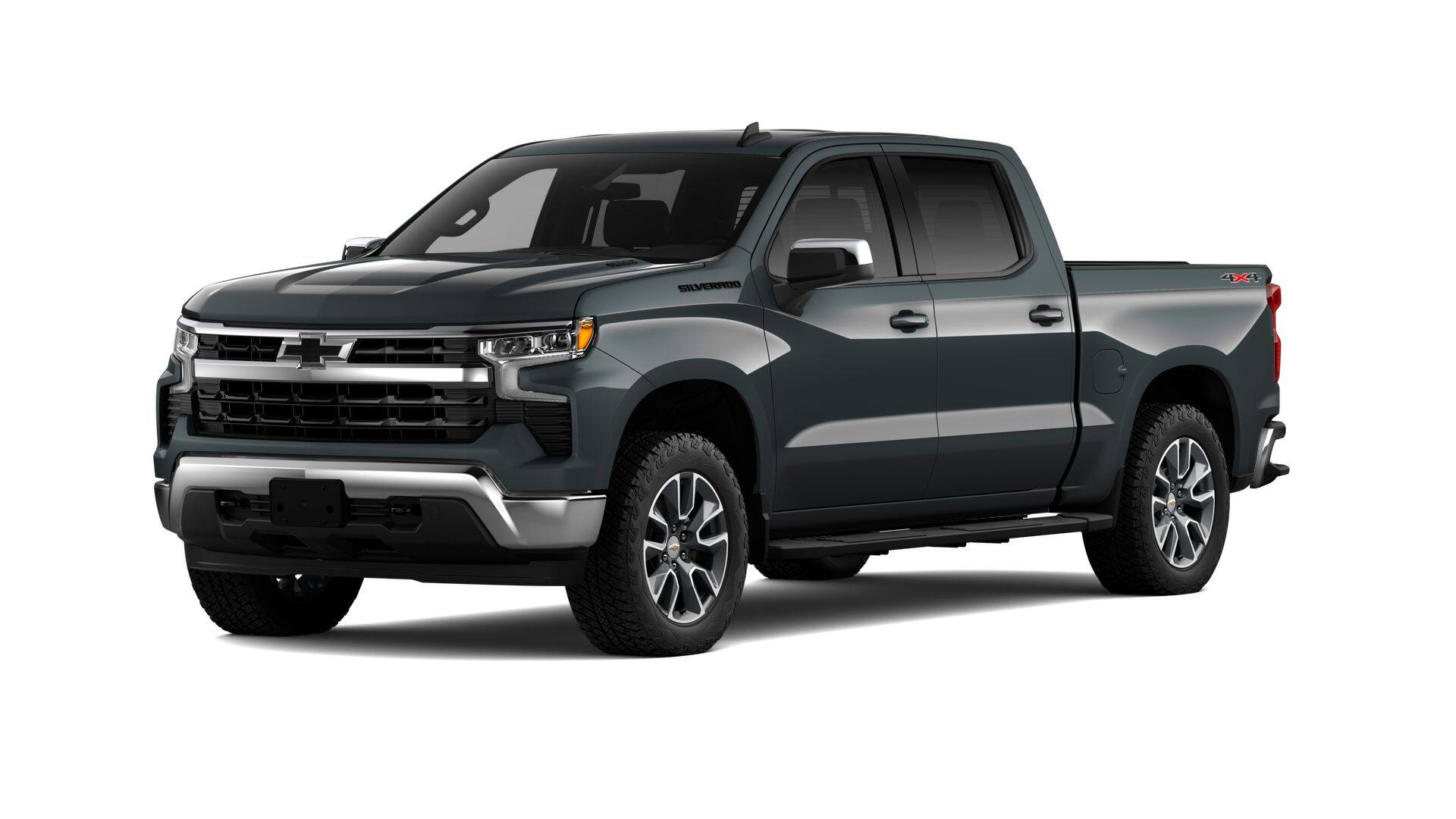 2026 Chevrolet Silverado 1500 LT in Cypress Gray — front three-quarter view