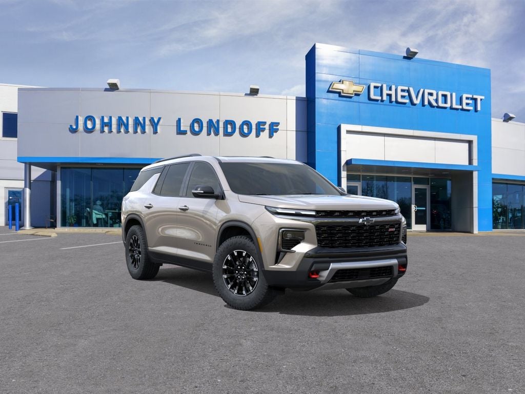 2026 Chevrolet Traverse Z71 in Sandstone Gray — front three-quarter view