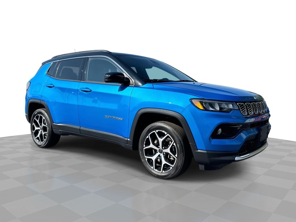 2025 Jeep Compass Limited 4x4 in Blue — front three-quarter view