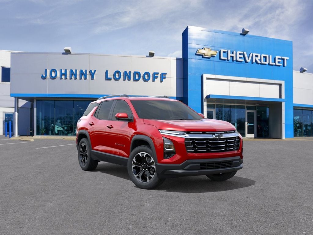 2026 Chevrolet Equinox LT in Radiant Red Tintcoat — front three-quarter view