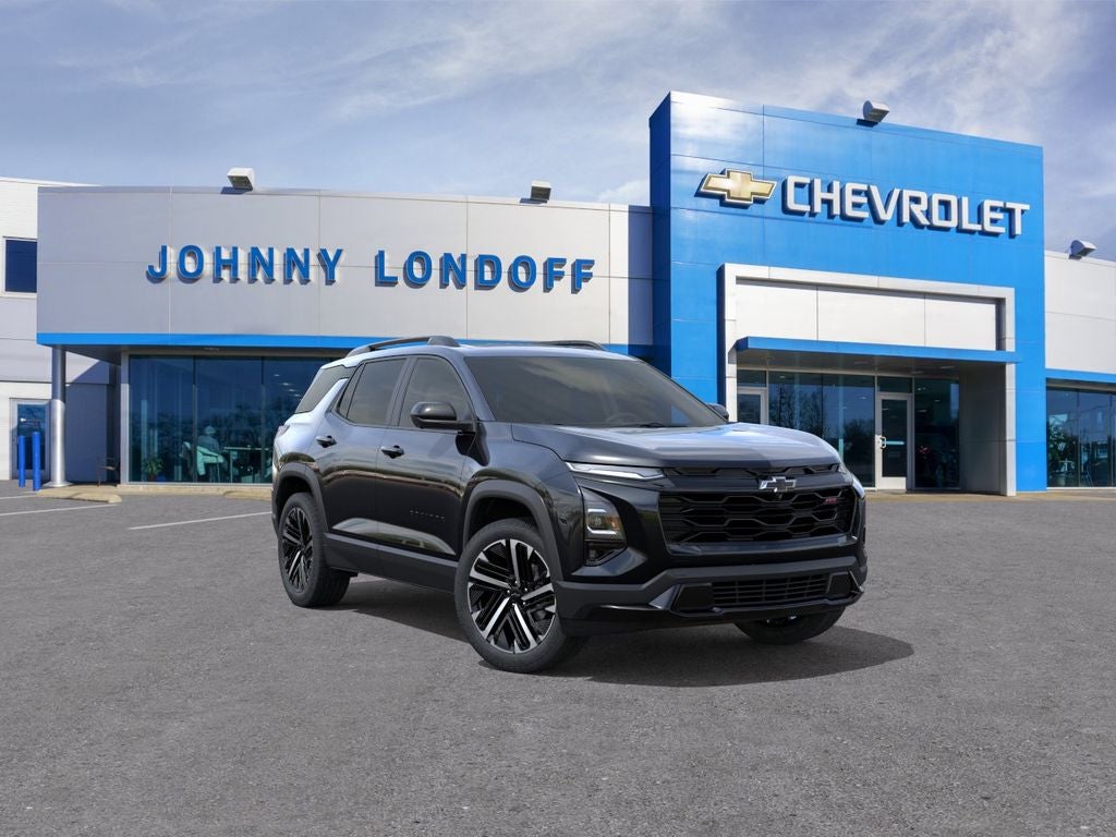 2026 Chevrolet Equinox RS in Mosaic Black Metallic — front three-quarter view