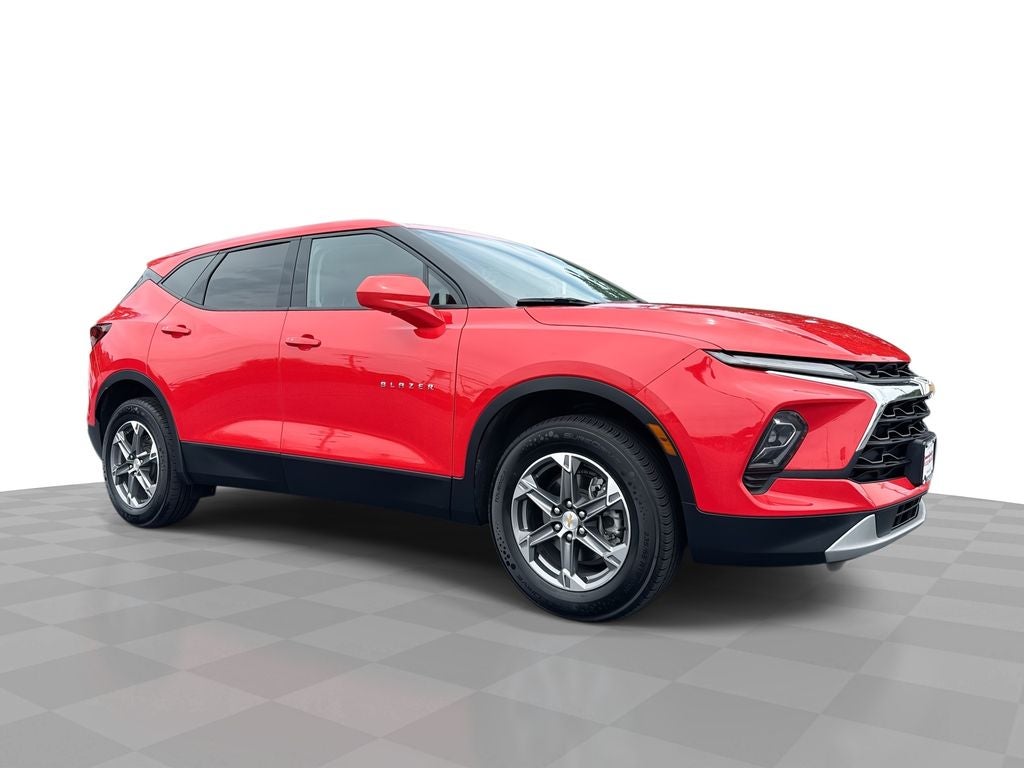 2025 Chevrolet Blazer 2LT in Habanero Orange — front three-quarter view