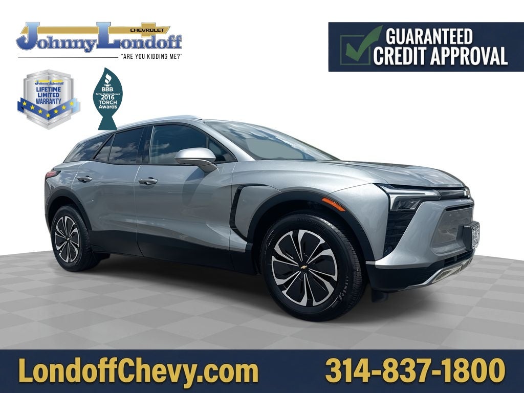 2024 Chevrolet Blazer EV LT in Sterling Gray Metallic — front three-quarter view