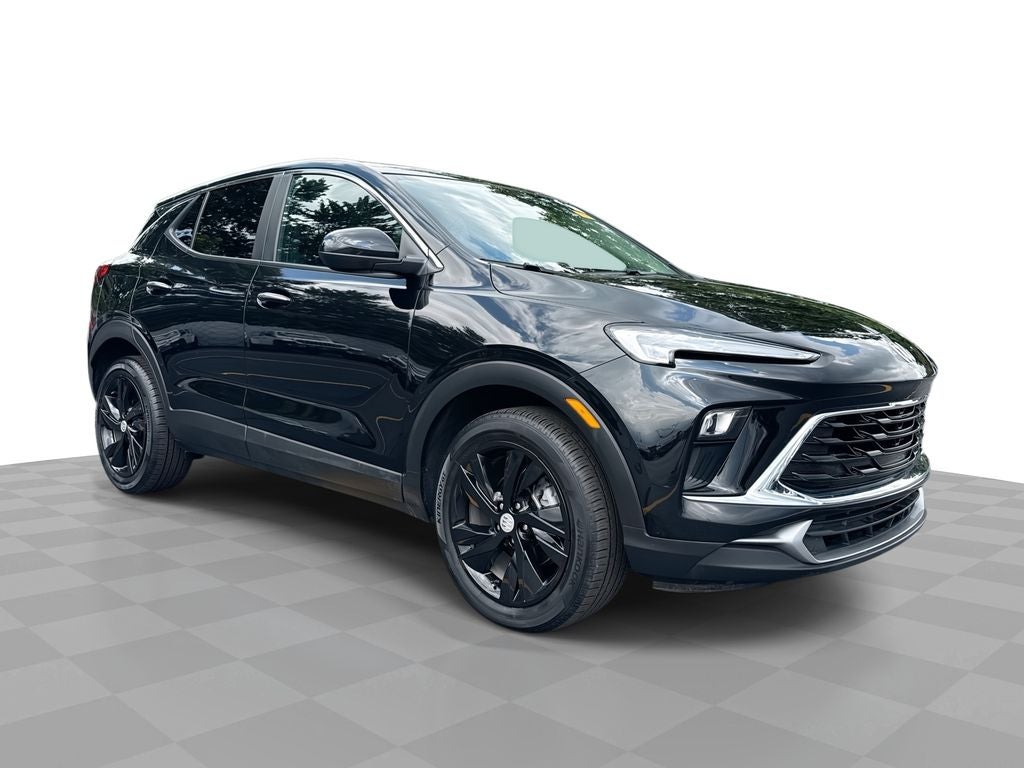 2025 Buick Encore GX Preferred in Ebony Twilight Metallic — front three-quarter view