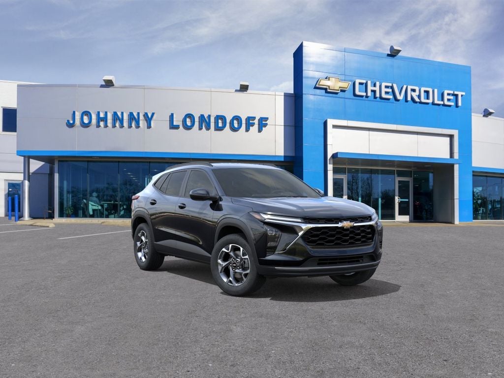 2026 Chevrolet Trax LT in Mosaic Black Metallic — front three-quarter view