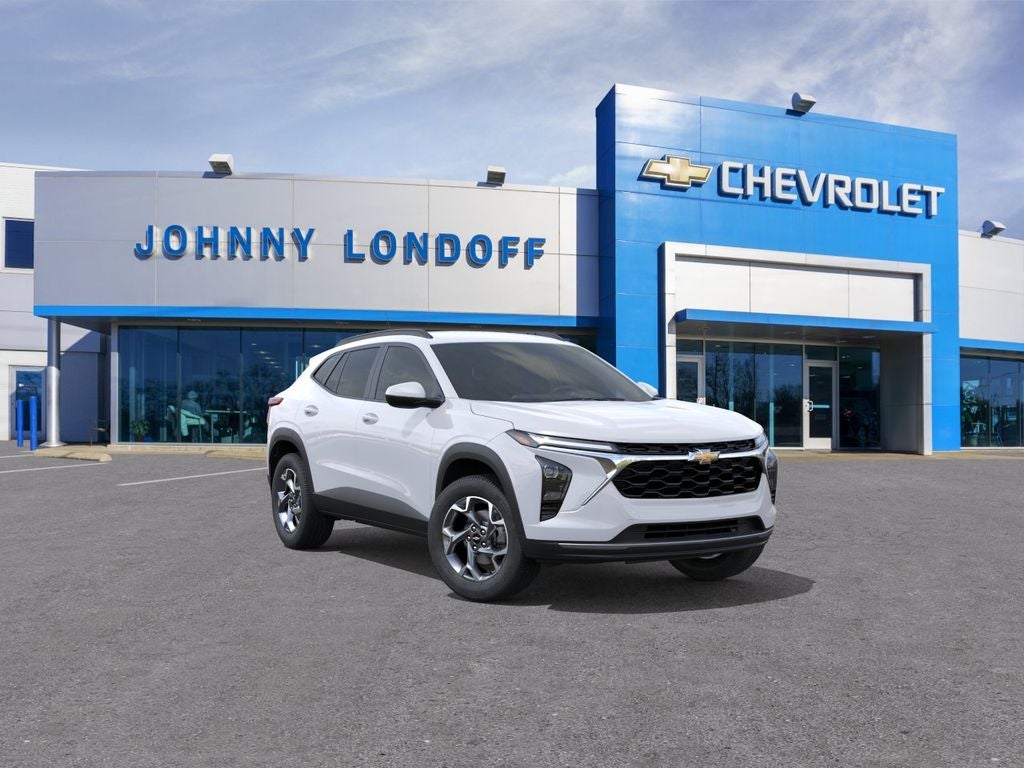 2026 Chevrolet Trax LT in Summit White — front three-quarter view