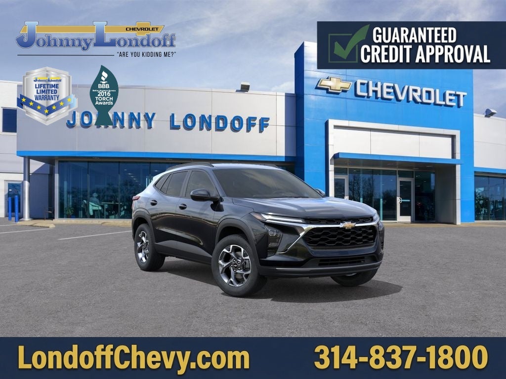 2026 Chevrolet Trax LT in Mosaic Black Metallic — front three-quarter view