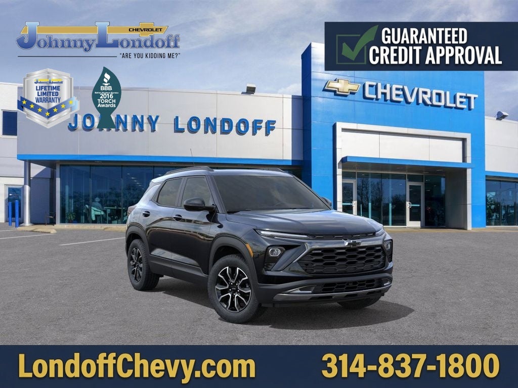 2026 Chevrolet Trailblazer ACTIV in Mosaic Black Metallic — front three-quarter view