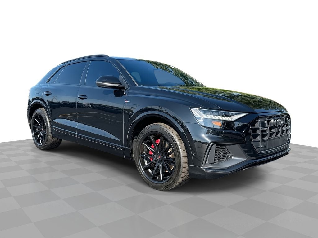 2022 Audi Q8 Prestige 55 TFSI quattro Tiptronic in Black — front three-quarter view