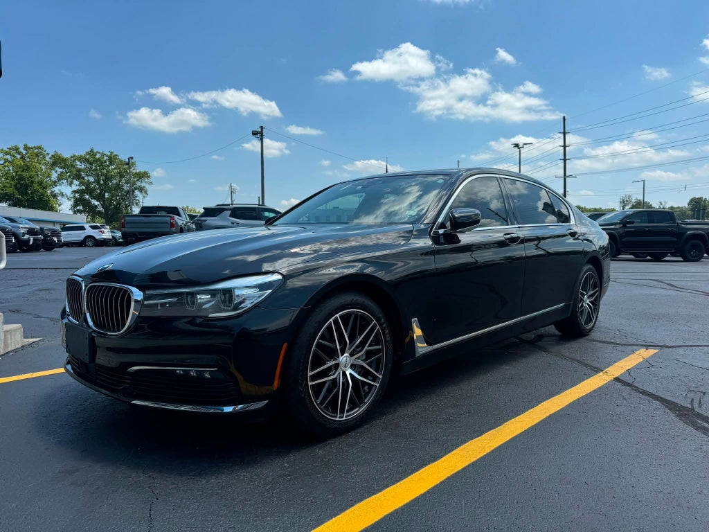 2018 BMW 740i xDrive in Black — front three-quarter view